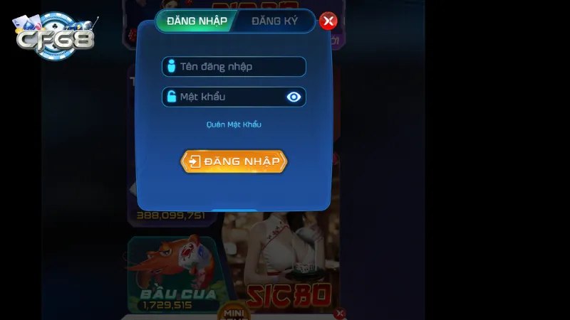 Hướng dẫn cách thức đăng nhập CF68